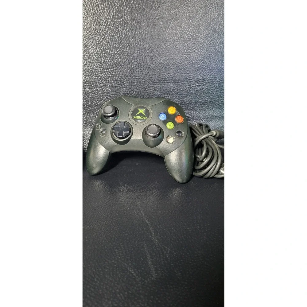 Lot Of 2 Original Xbox OEM S Type Black Controller (X08-69873) Breakaway Tested